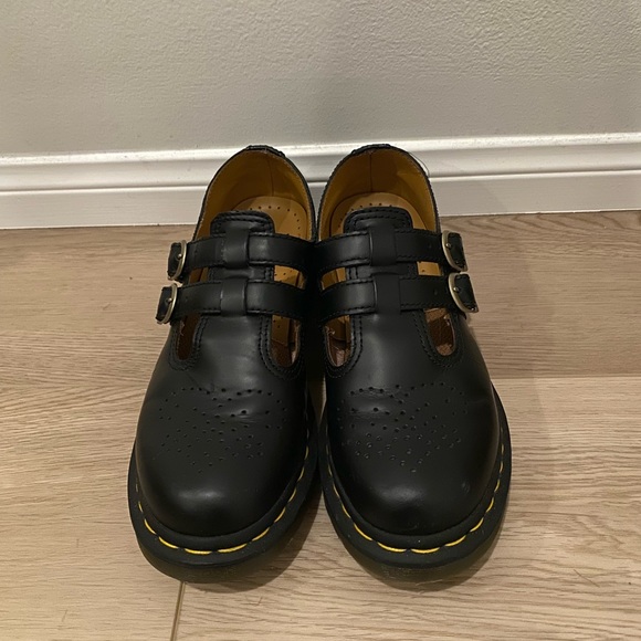 DR. MARTENS 8065 SMOOTH LEATHER MARY JANE OXFORD SHOES WOMEN’S US SIZE 8 BLACK - Picture 1 of 7